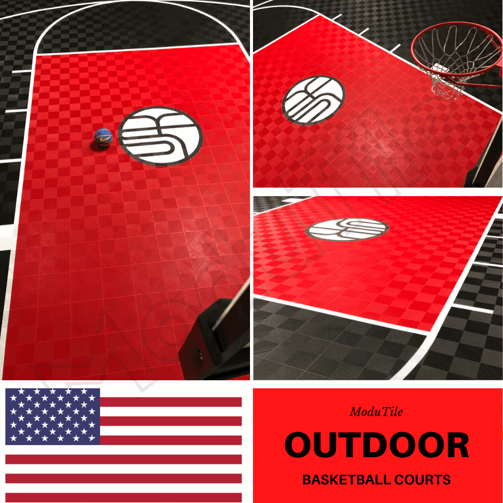 ProTile Basketball Court Floor, 20×24, Kit, Outdoor / Indoor