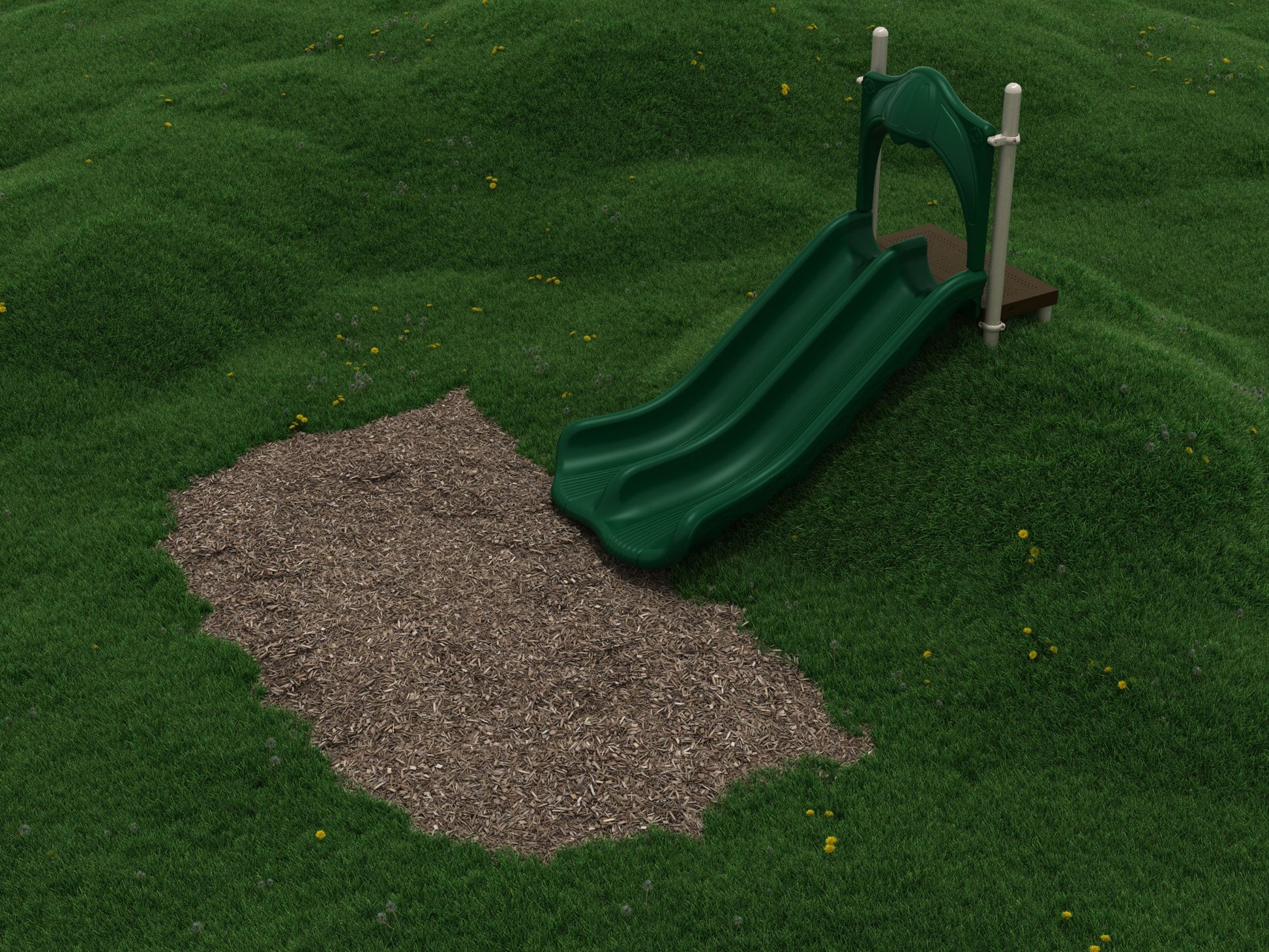 9 Foot Bed Length - Double Straight Embankment Slide