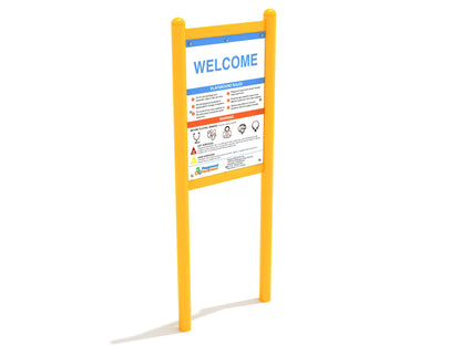 2-Sided Playground Safety Rules and Welcome Sign
