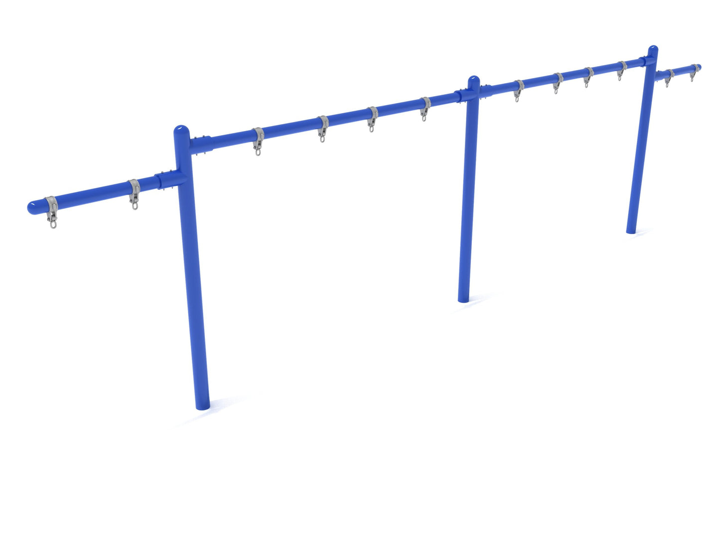 2 Bay- 2 Cantilever Single Post Swing - Frame with Hangers Only - No Swings