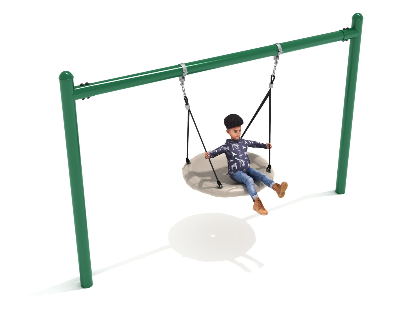 PSWNT002WSRG_Elite Series 5-inch Single Post Nest Swing 7 foot (with Kid)
