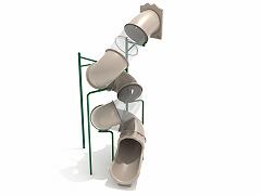 15 Foot Spiral Tube Slide Component - Slide and Supports