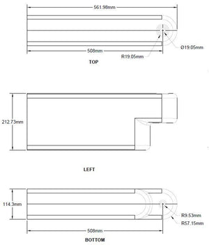 12"- for 12" Border Timbers