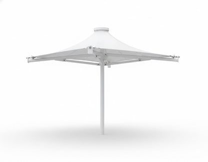 Twilite 4 Point Shade Structure example; pictured size and colors may vary