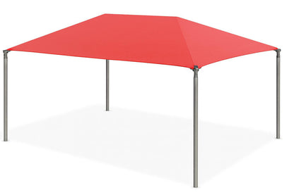 SportsPlay Stand Alone Hip Roof Shade Structure 20' x 24' example; pictured size and colors may vary