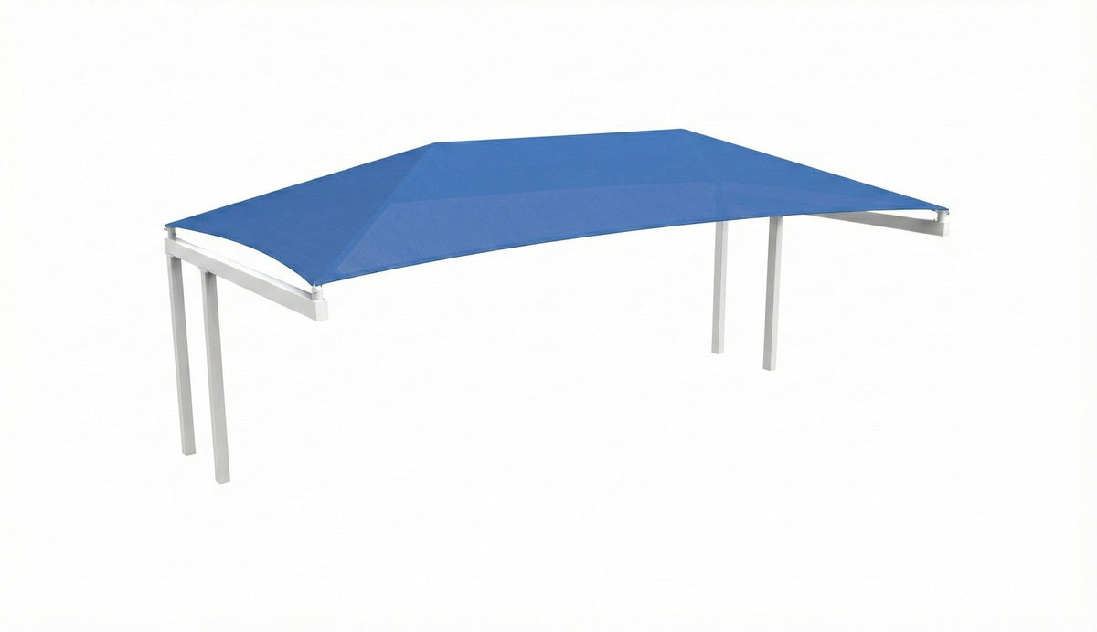 Semi Cantilever Hip Shade Structure example; pictured size and colors may vary