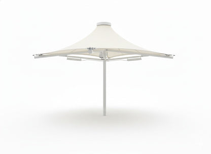 Twilite 4 Point Shade Structure example; pictured size and colors may vary