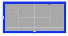 ProTile Tennis Court Flooring, Kit, 84×42