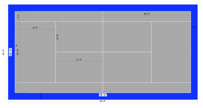 ProTile Tennis Court Flooring, Kit, 84×42