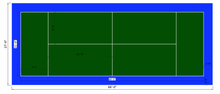 ProTile Tennis Court Flooring, Kit, 66’x27′