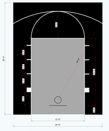 ProTile Basketball Court Floor, 20×25 Kit, Outdoor / Indoor
