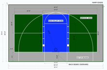 ProTile Multi Sport Pickleball/Basketball Court Flooring, Kit, 30×50