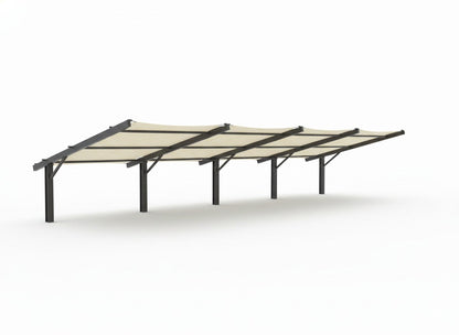 Cantilever Wing Cabled Shade Structure example; pictured size and colors may vary