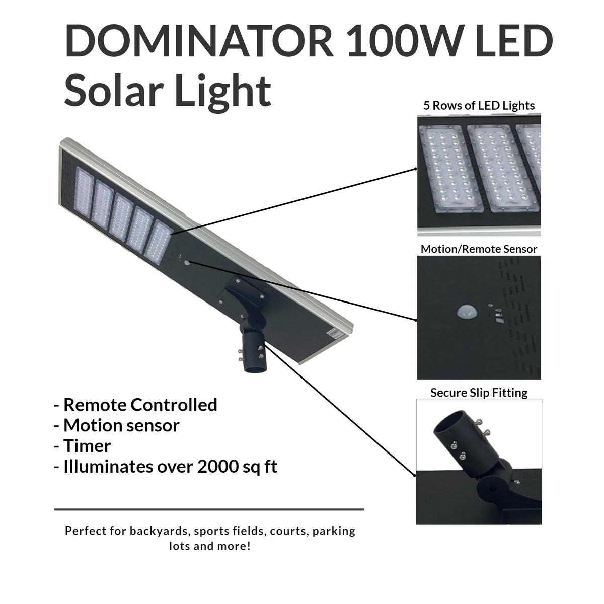 Dominator 100W LED Solar Light