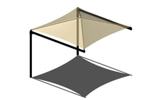 Full Cantilever Pyramid Shade Structure example; pictured size and colors may vary