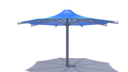 Twilite 8 Point Shade Structure example; pictured size and colors may vary
