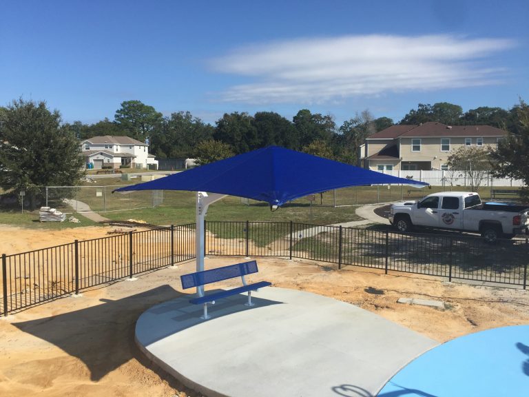 Cantilever Square Umbrella Shade example; pictured size and colors may vary