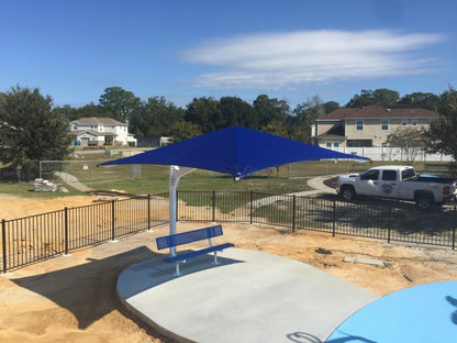 Cantilever Square Umbrella Shade example; pictured size and colors may vary