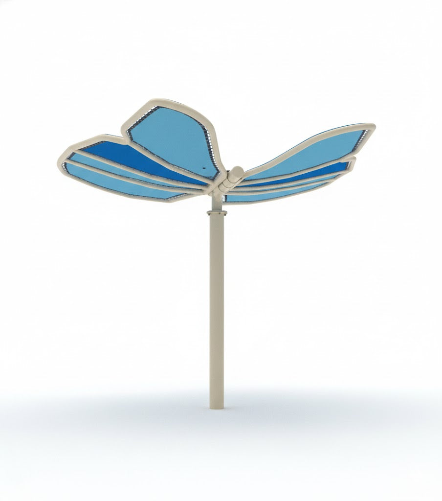 Butterfly Wings Shade Structure example; pictured size and colors may vary