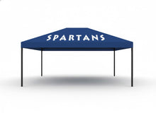 Hip Roof Shade Structure with 4 Posts and 12 Foot Entry example; pictured size and colors may vary