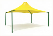 Sahara Roof Shade Structure with 4 Posts example; pictured size and colors may vary
