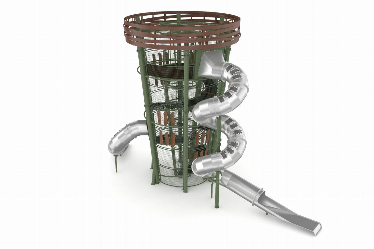 Cemer Bird Tower Net Climbing Tower with Spiral Slide (Cemer AGFS 253)