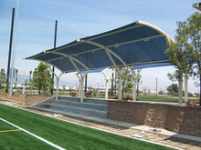 Eclipse 2 Post Arch Shade Structure example; pictured size and colors may vary