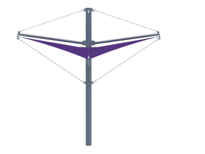Aurora Single Post Shade Structure example; pictured size and colors may vary