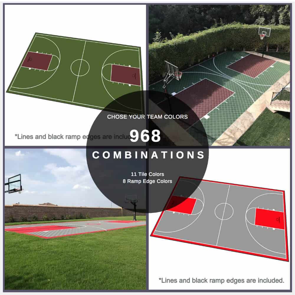 ProTile Full Court Basketball Floor, 46×78, Kit