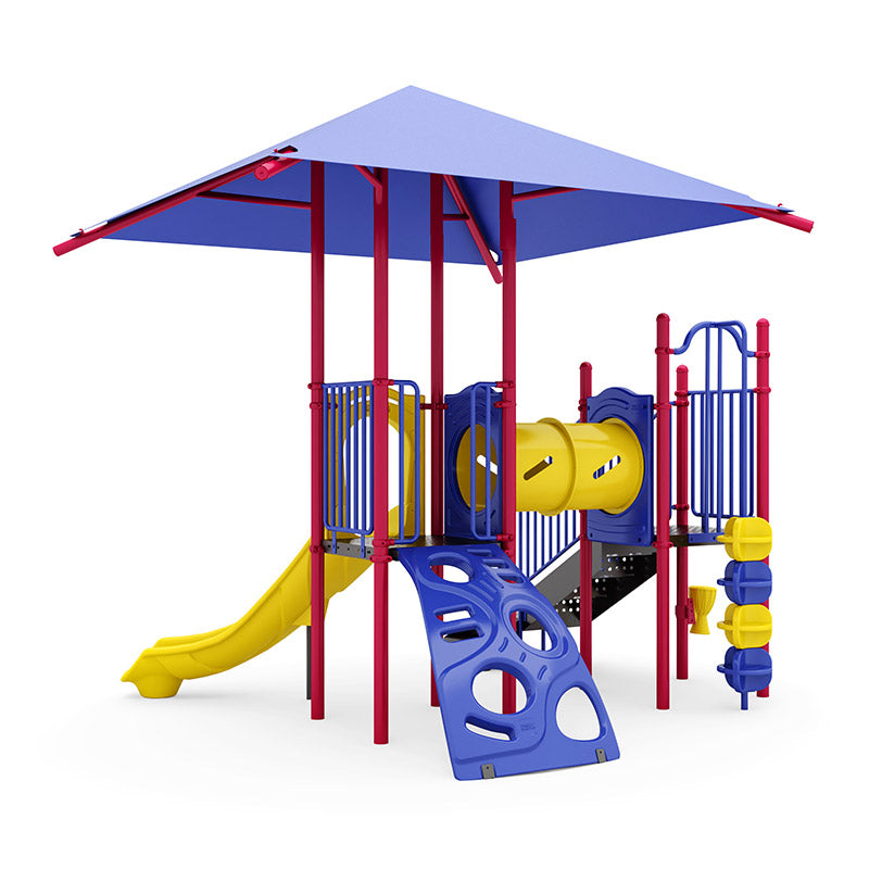 Bexley commercial playground equipment by World Klass Play – Primary Colors – Shade Canopy – view 11