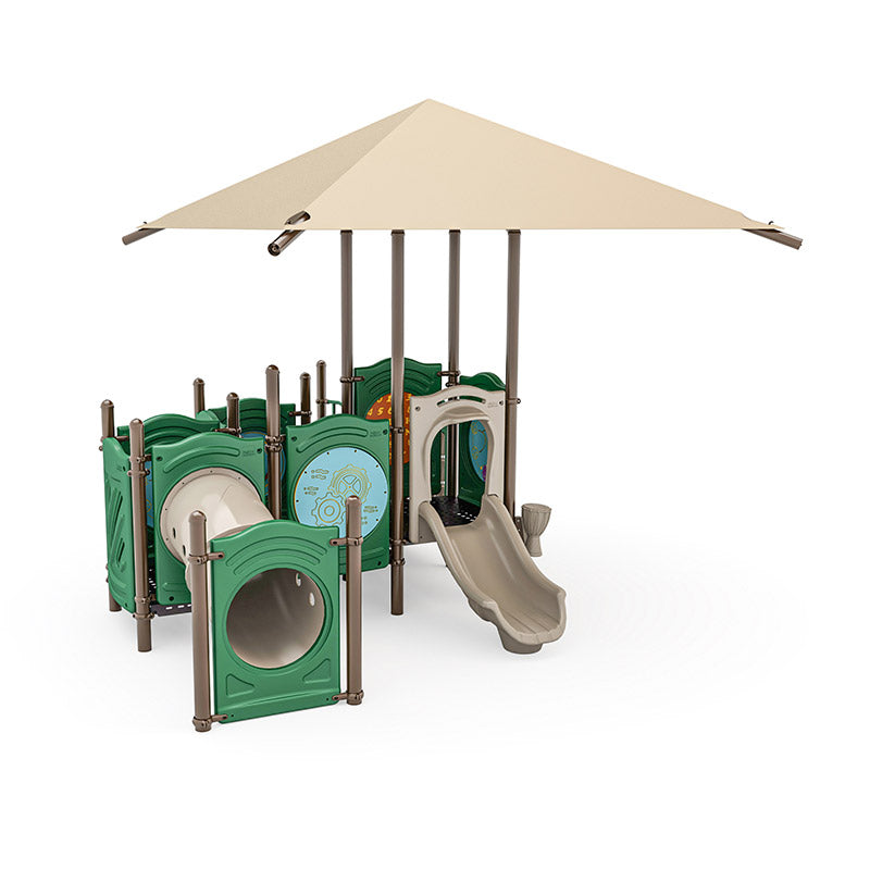 Bimsy commercial playground equipment by World Klass Play – Nature Colors – Shade Canopy – view 10
