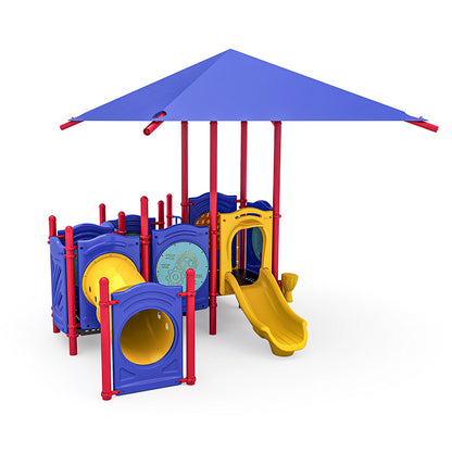 Bimsy commercial playground equipment by World Klass Play – Primary Colors – Shade Canopy – view 11