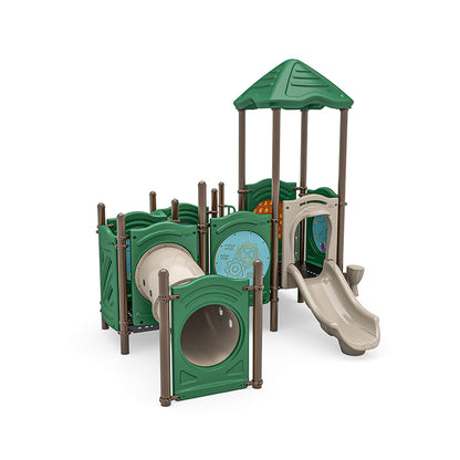 Bimsy commercial playground equipment by World Klass Play – Nature Colors – Pyramid Roof – view 6