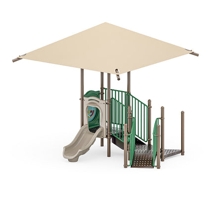 Buttonwood commercial playground equipment by World Klass Play – Nature Colors – Shade Canopy – view 10