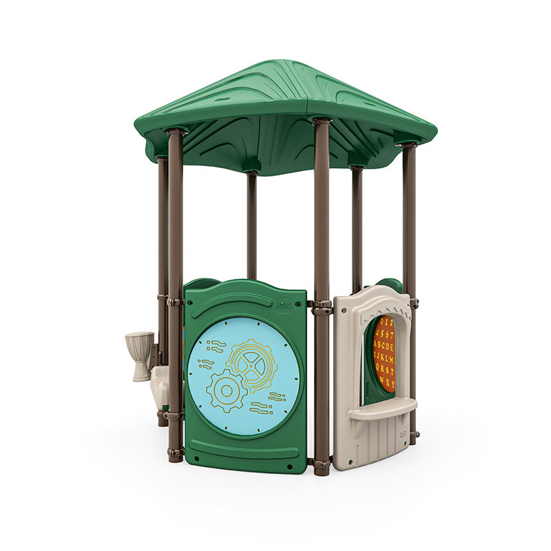 Cattail Cove commercial playground equipment by World Klass Play – Nature Colors – Leaf Roof – view 6