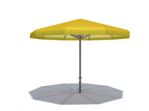 Coolbrella Single Post Umbrella Shade Structure example; pictured size and colors may vary