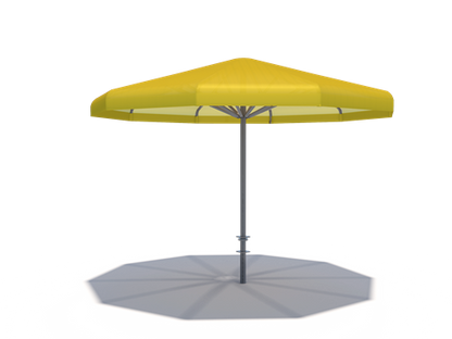Coolbrella Single Post Umbrella Shade Structure example; pictured size and colors may vary