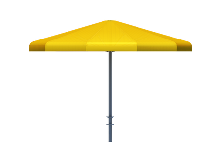 Coolbrella Single Post Umbrella Shade Structure example; pictured size and colors may vary