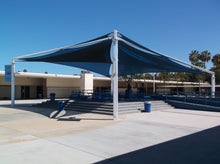 SuperSpan Multi-Layer Multi-Panel Shade Structure example; pictured size and colors may vary
