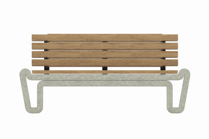Cemer Oni̇ks Backrest Bench CUS 1002 Site Furnishing