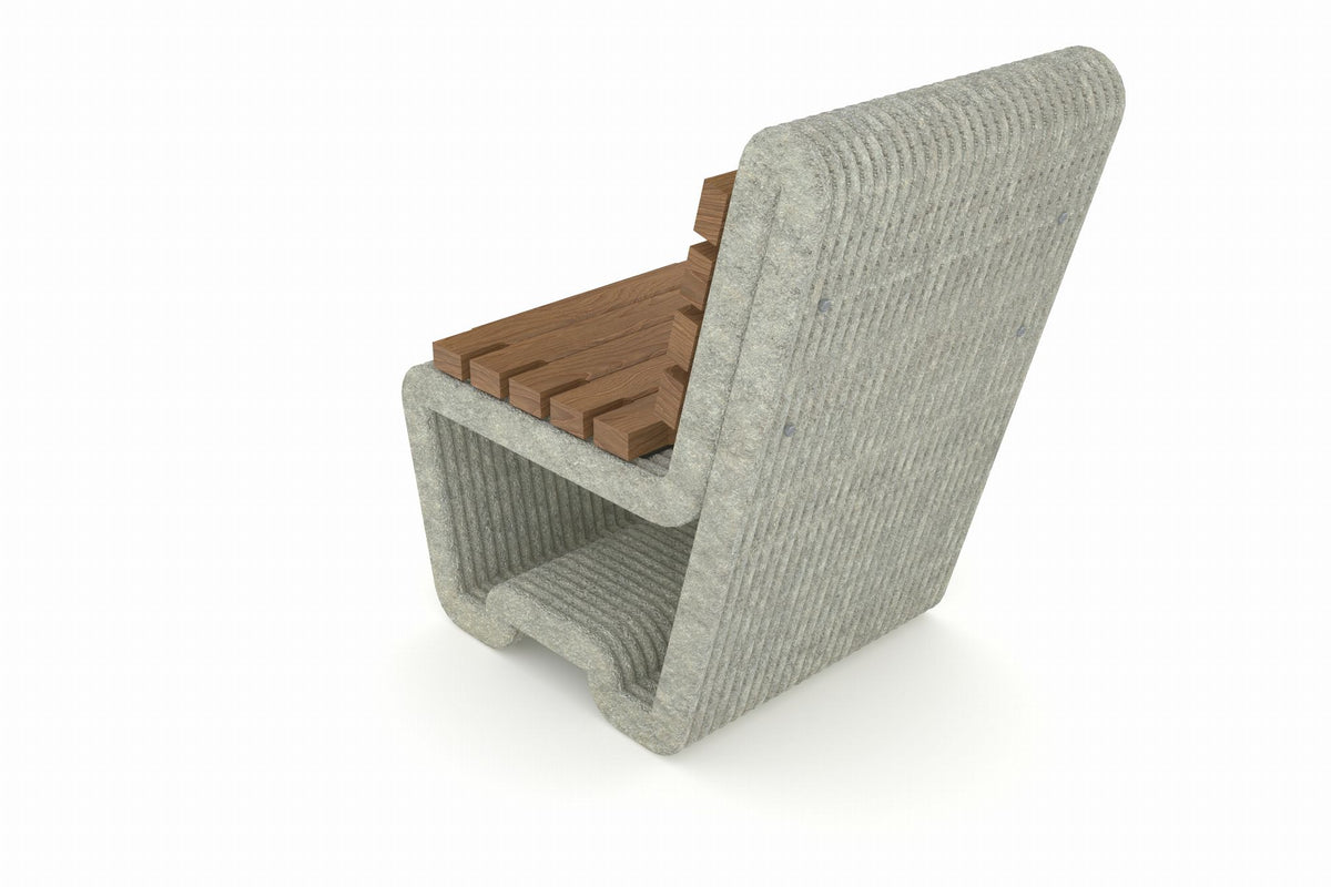 Cemer Oniks Bench With Backrest CUS 1007 Site Furnishing