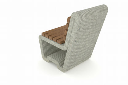 Cemer Oniks Bench With Backrest CUS 1007 Site Furnishing