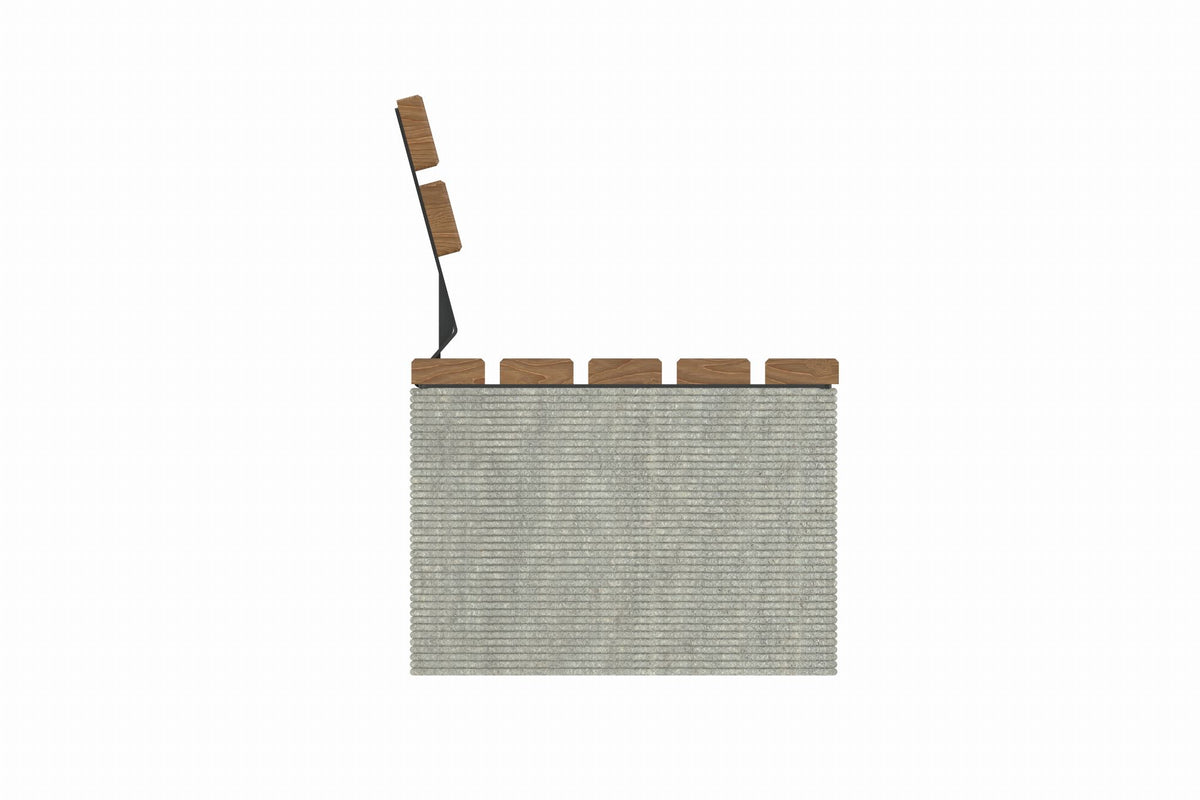 Cemer Moduline Series Bench With Backrest CUS 1102 Site Furnishing