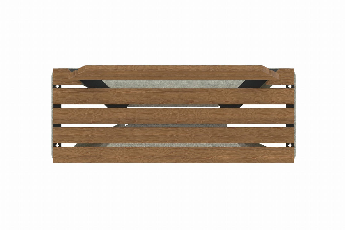 Cemer Moduline Series Bench With Backrest CUS 1102 Site Furnishing