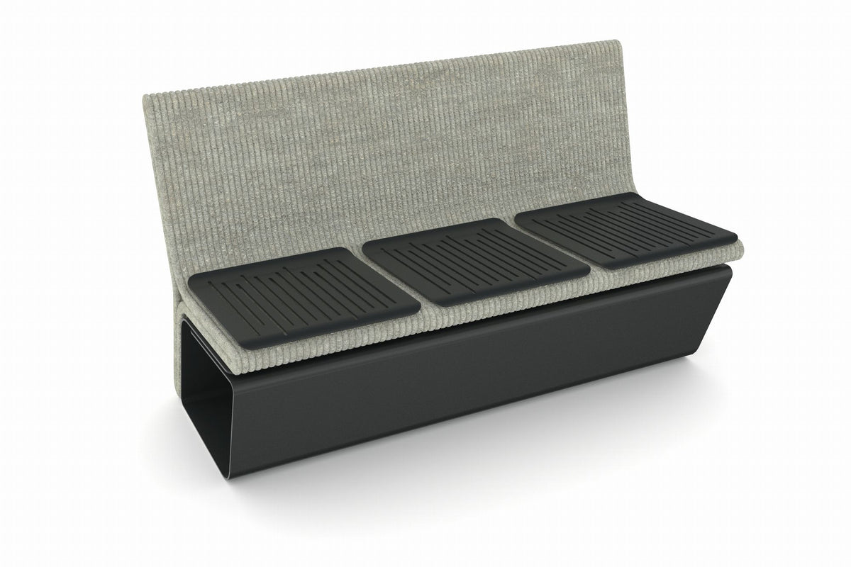 Cemer Sactra Series Bench With Backrest CUS 1151 Site Furnishing