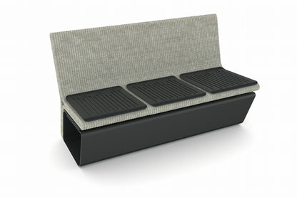 Cemer Sactra Series Bench With Backrest CUS 1151 Site Furnishing