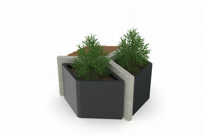 Cemer Sactra Series Bench / Flower Pot CUS 1155 Site Furnishing