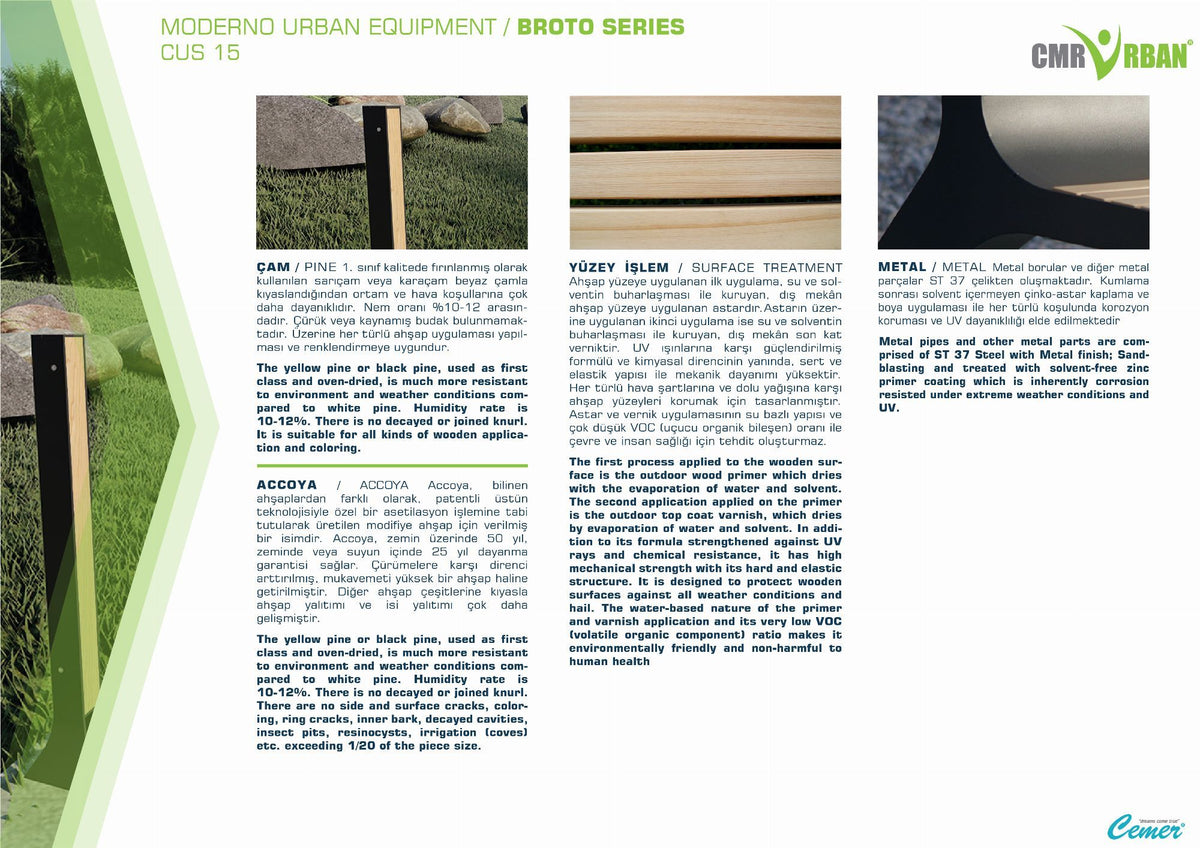Cemer Broto Bollard CUS 15 Site Furnishing