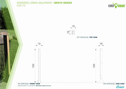 Cemer Broto Bollard CUS 15 Site Furnishing