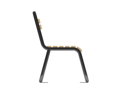 Cemer Zebra Half Backrest Bench CUS 154 Site Furnishing